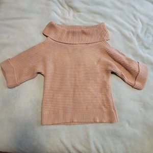 Tan Metallic Accent Cowl Neck Heavy Sweater, size M, White House Black Market